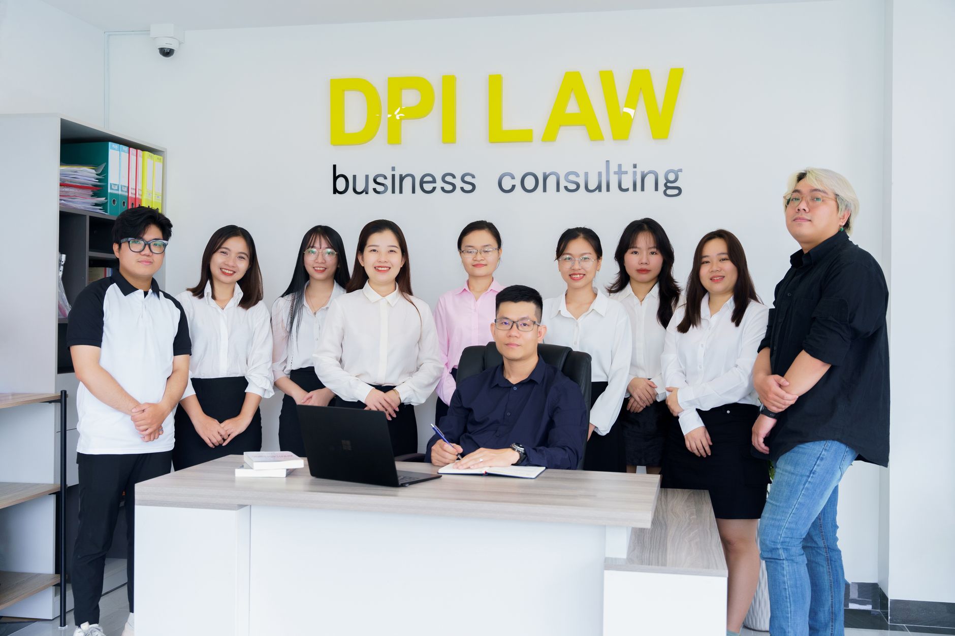A diverse group of professionals in a business consulting office setting — UPI Study
