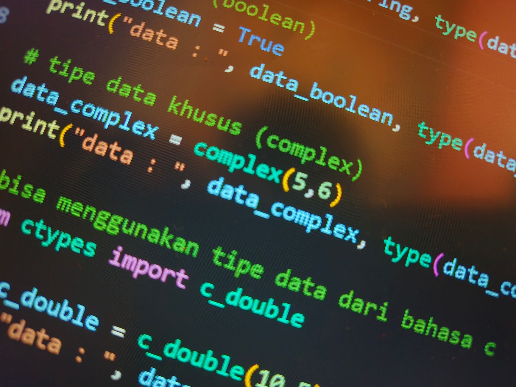 Vibrant and engaging code displayed on a computer screen, showcasing programming concepts — UPI Study