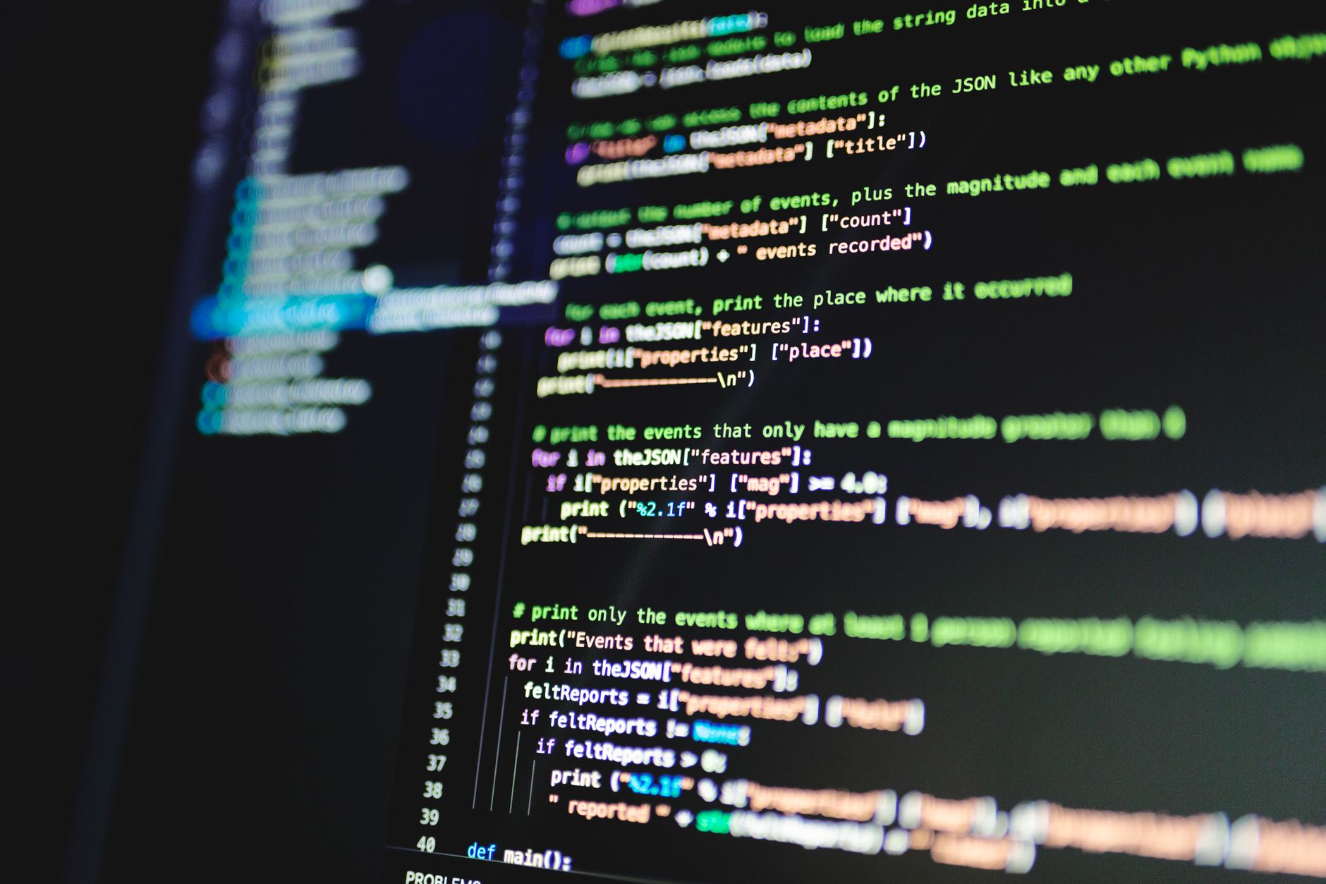 Close-up of colorful programming code displayed on a computer monitor with a dark background — UPI Study