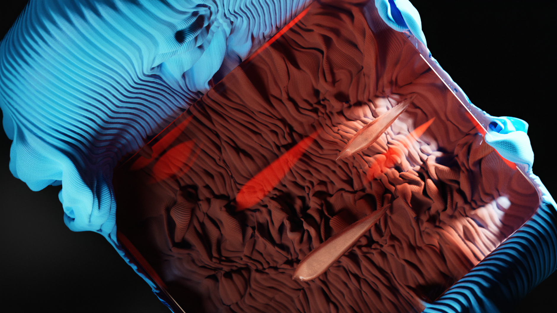 Abstract 3D render showcasing AI concepts with vibrant colors and textures — UPI Study