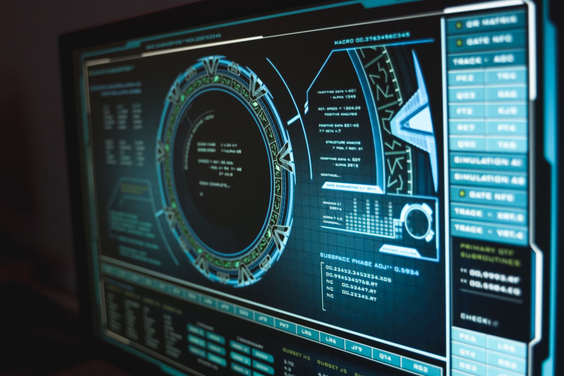 Close-up view of a high-tech computer interface displaying cyber security data, enhancing digital protection — UPI Study