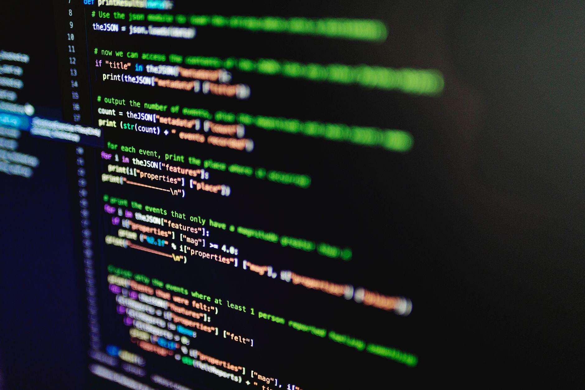 High-resolution image of colorful programming code highlighted on a computer screen — UPI Study