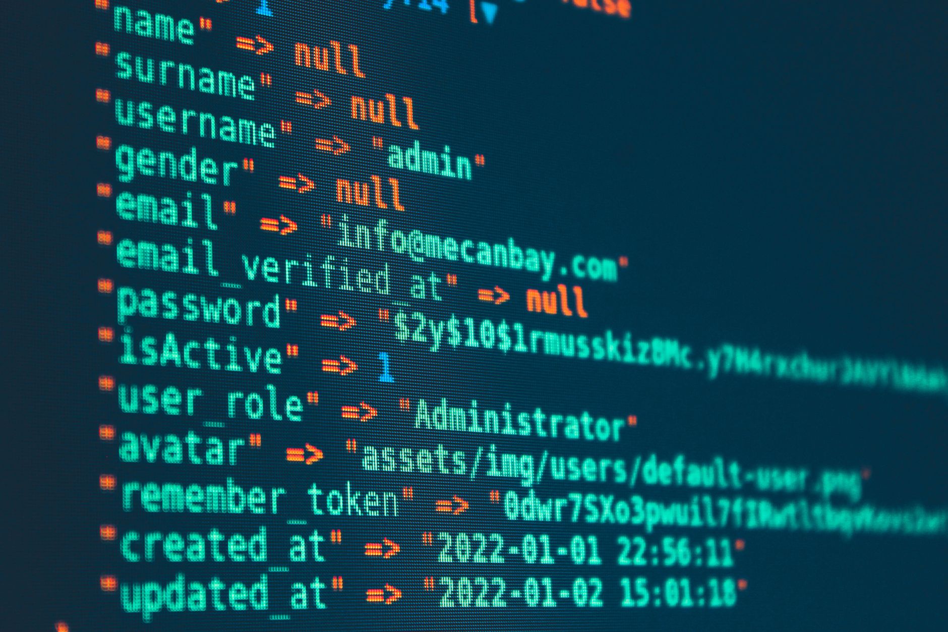 Vibrant close-up of code displayed on a monitor with various programming details — UPI Study